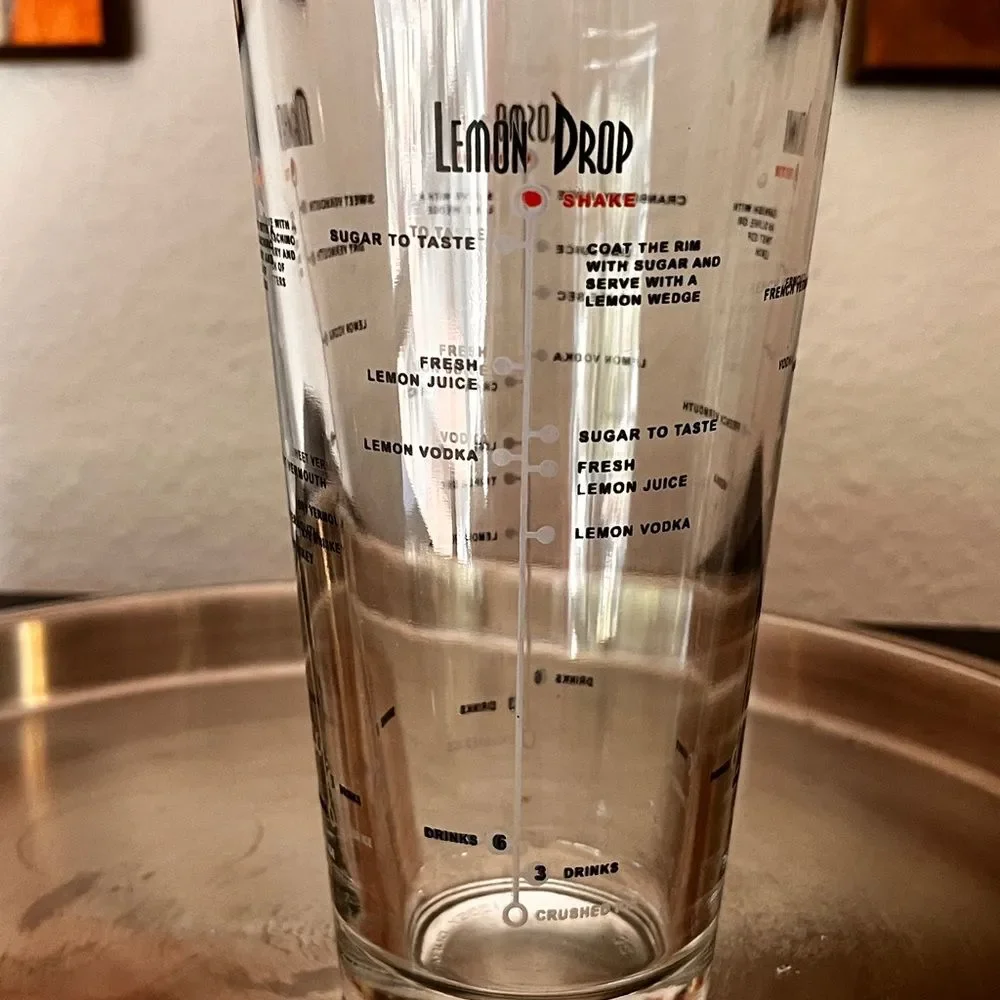 Libby Duratuff Manhattan Recipe Cocktail Shaker Glass
